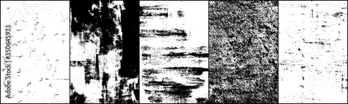 Wallpaper Mural Set of grunge background black and white. Dark texture dirty. Rust effect. Distressed overlay texture of cracked. Halftone vector illustration, Eps 10. Torontodigital.ca