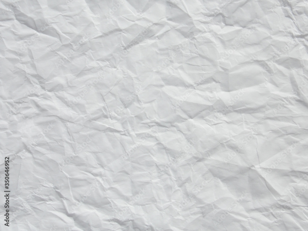 White crumpled paper texture background