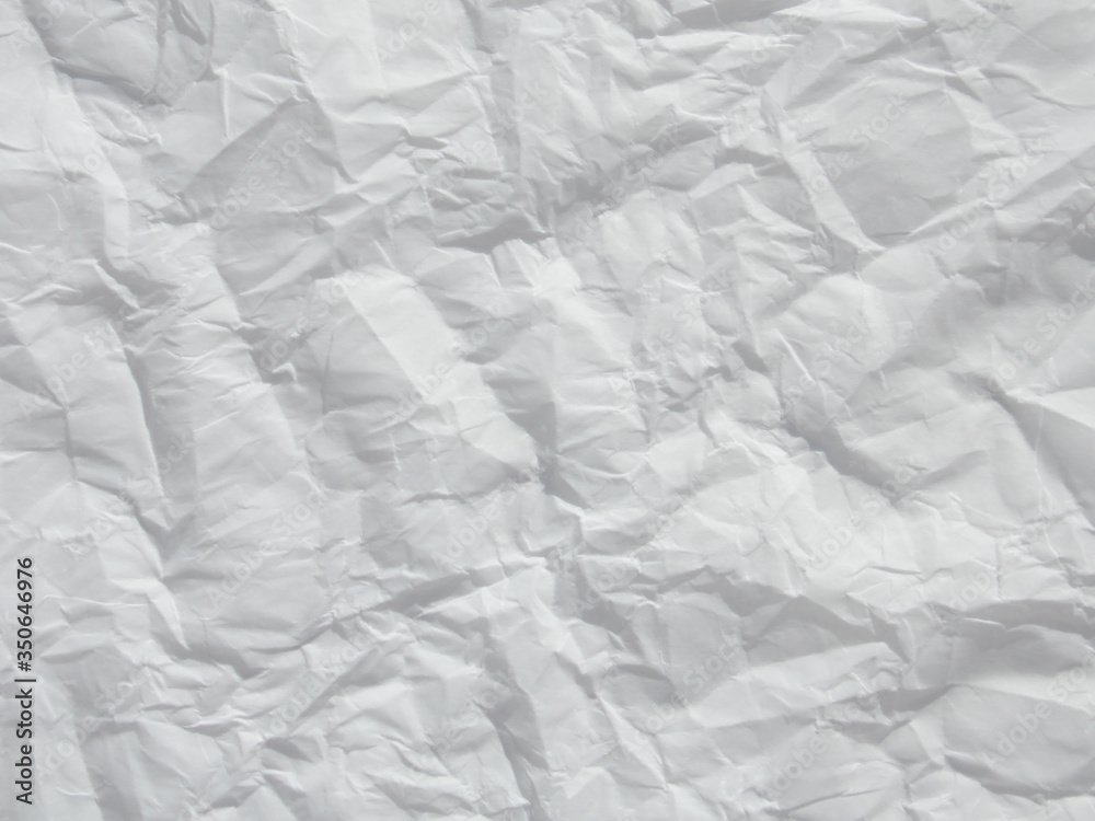 White crumpled paper texture background