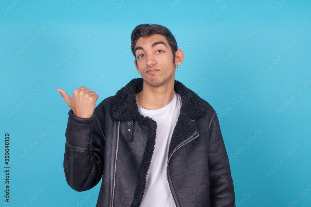 young male isolated on color background young male isolated on color background