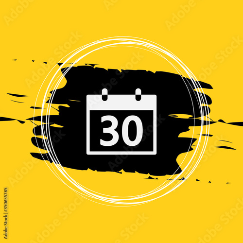 30 Calendar Icon Vector Illustration Eps10