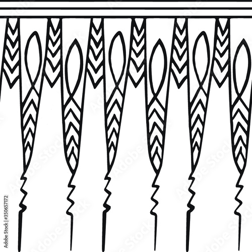Abstract autumn seamless pattern with trees. Vector background for various surface.