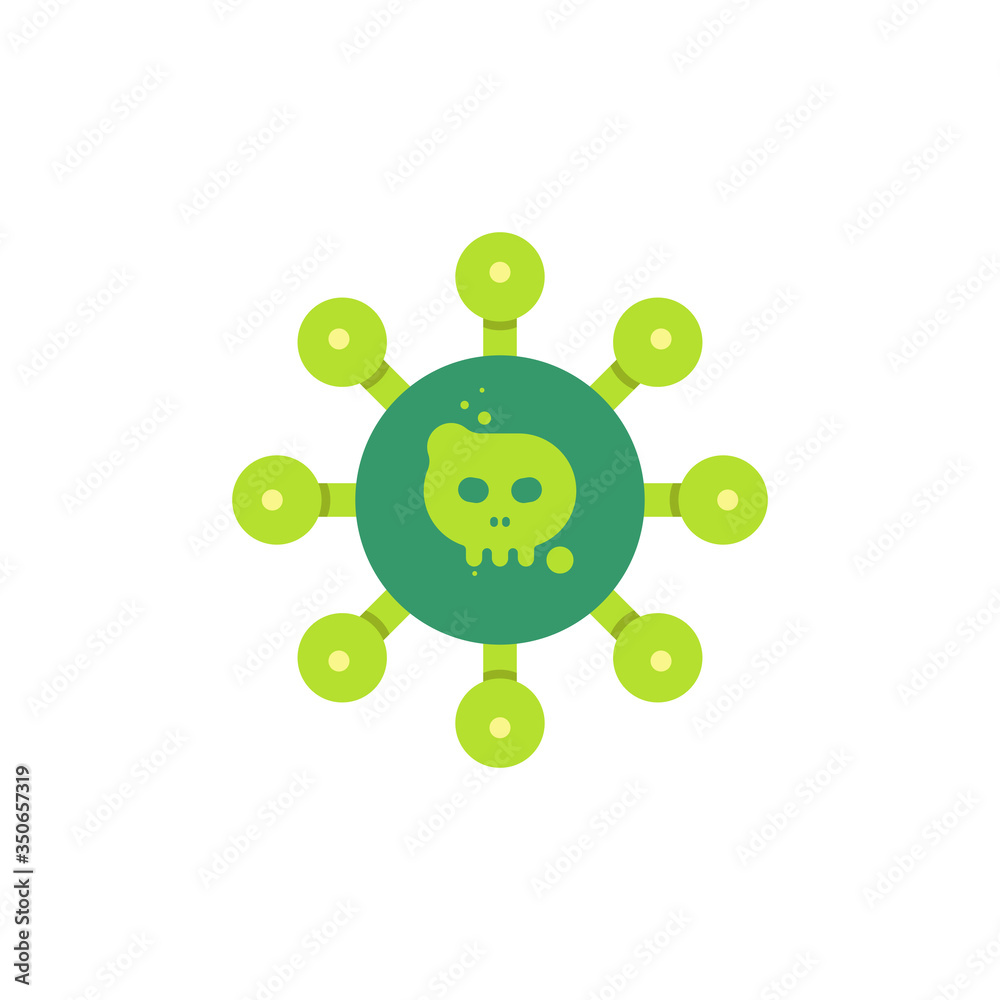 Dangerous viruses, such as Ebola virus, the Mers virus, Coronavirus and more. Vector illustration, isolated on white background