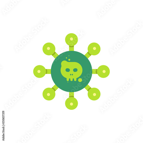 Dangerous viruses, such as Ebola virus, the Mers virus, Coronavirus and more. Vector illustration, isolated on white background