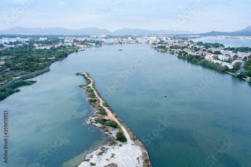 Shores of lake es Llac Gran in Mallorca photo