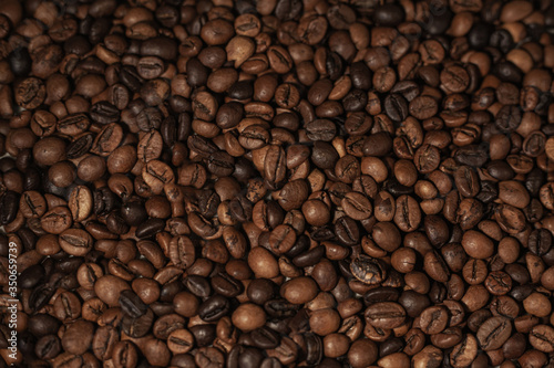 Coffee bean background aromatic food and drink