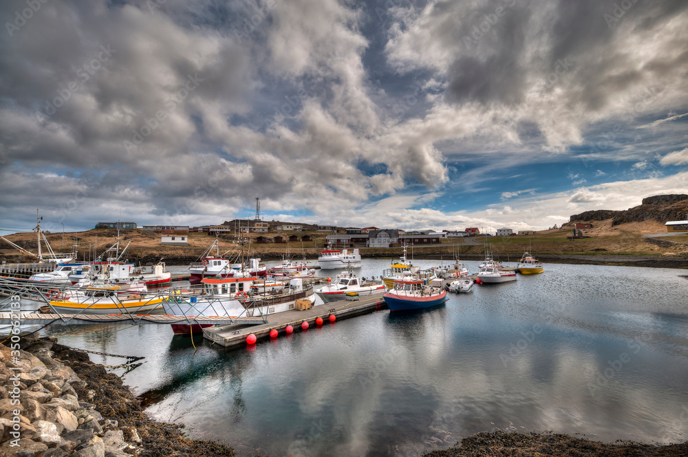 The pretty fishing village of Djupivogur in eastern Iceland