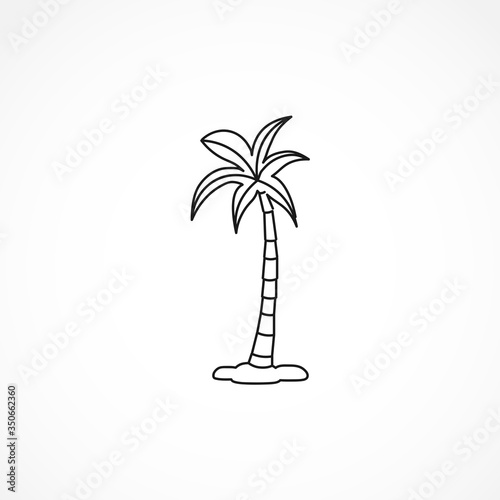 palm line icon. palm isolated line icon