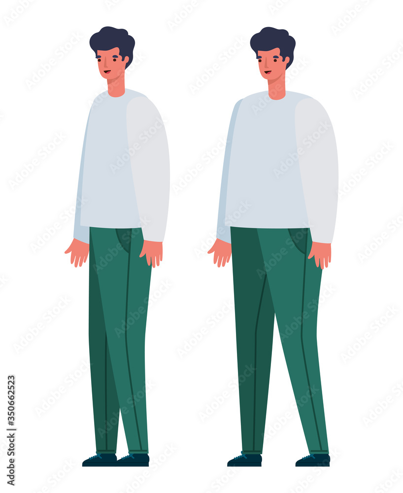 Men avatars cartoons vector design Men avatars cartoons vector design