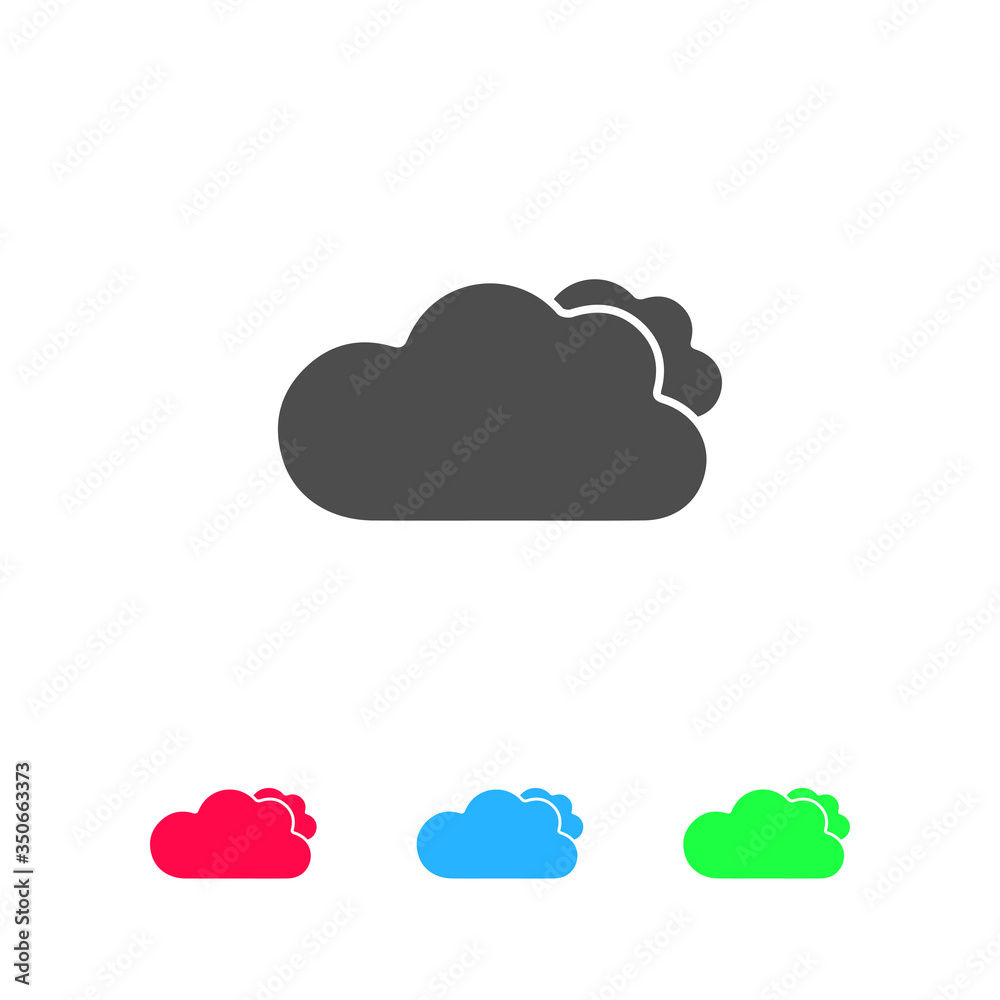Clouds icon flat Clouds icon flat