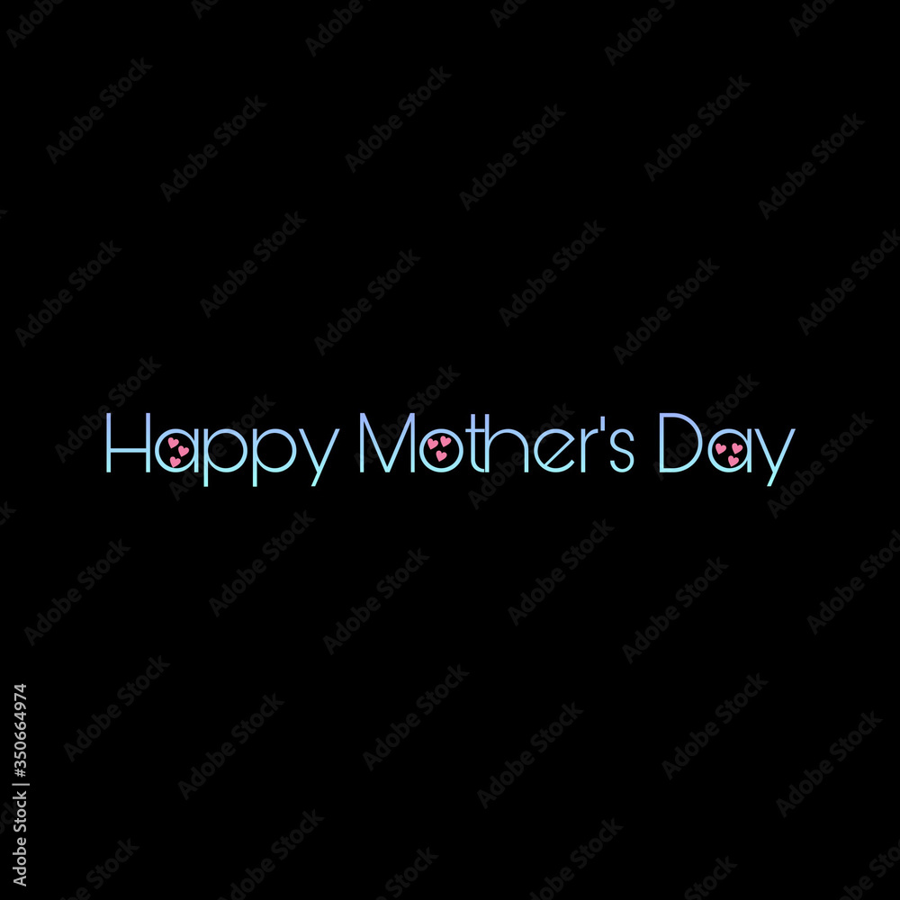 Obraz premium neon sign for your design, happy mother's day wishes greeting card on abstract background, graphic design illustration wallpaper
