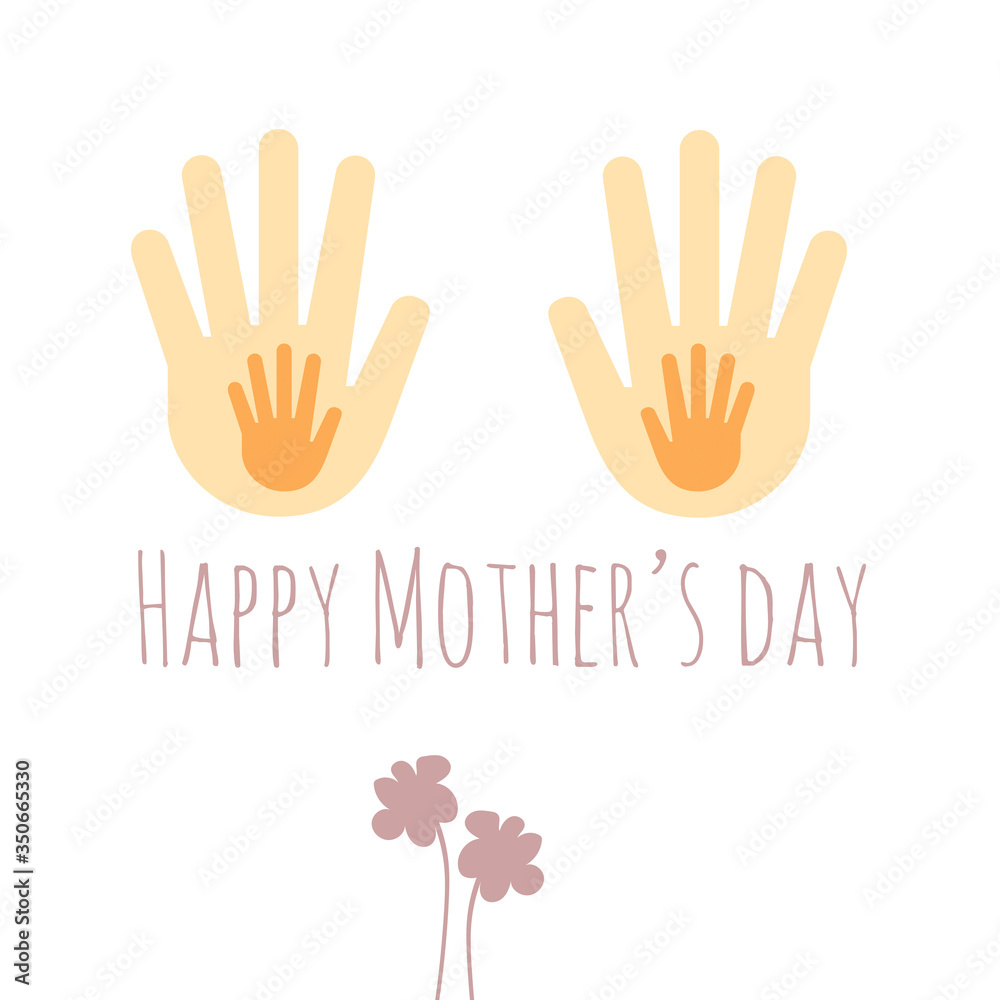 hand holding a flower, Happy mother's day wishes greeting card on abstract background, graphic design illustration wallpaper hand holding a flower, Happy mother's day wishes greeting card on abstract background, graphic design illustration wallpaper