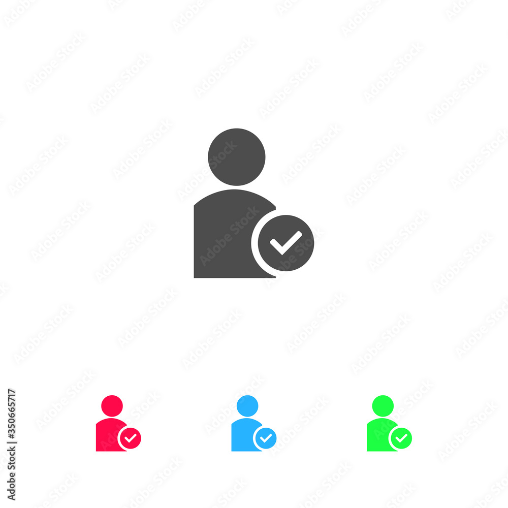 User check icon flat User check icon flat