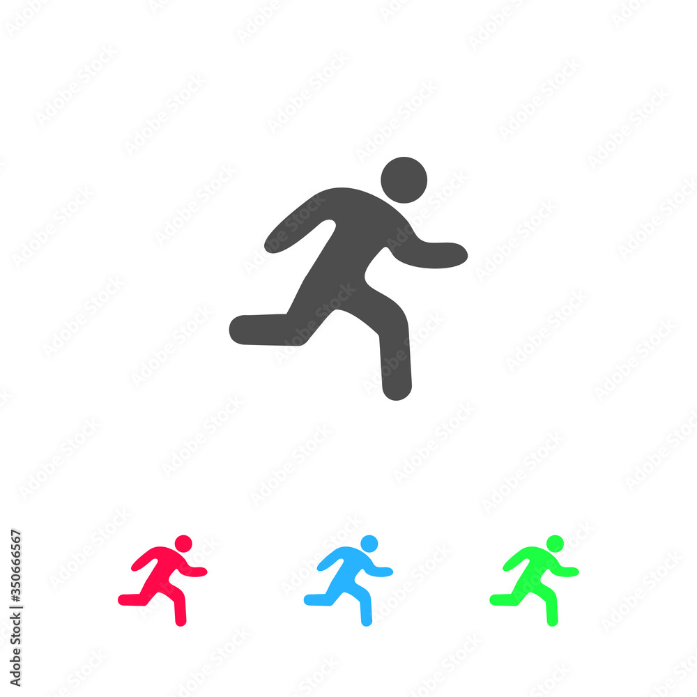 Run icon flat