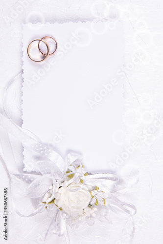 wedding background with place for text and boutonniere