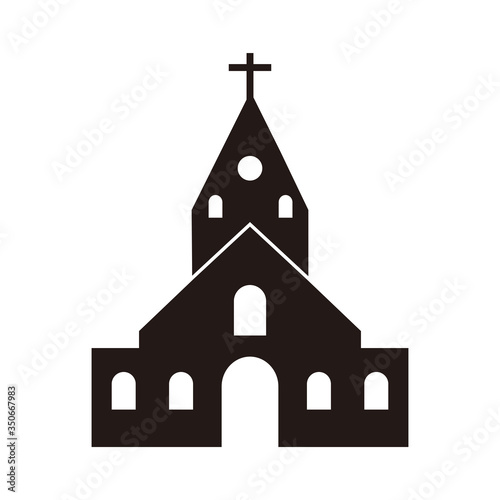 Church simple icon. Flat design