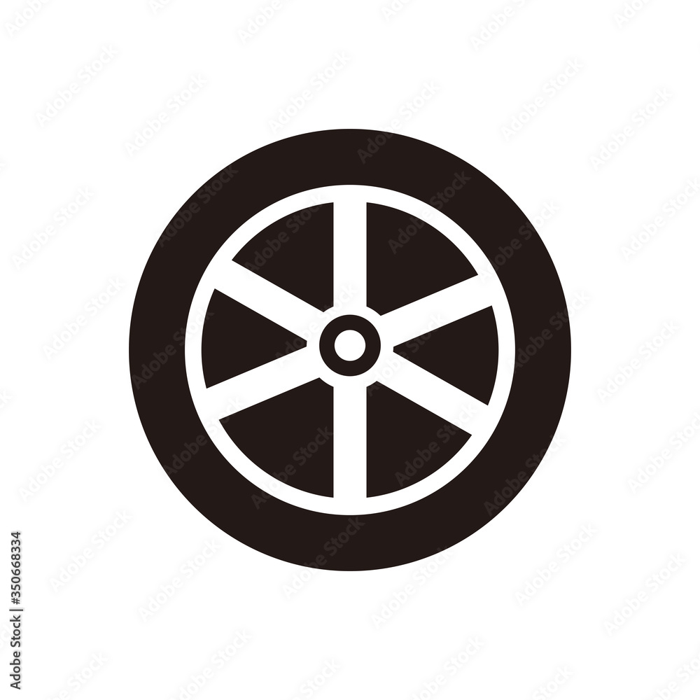 Car wheel simple icon. Flat design Car wheel simple icon. Flat design