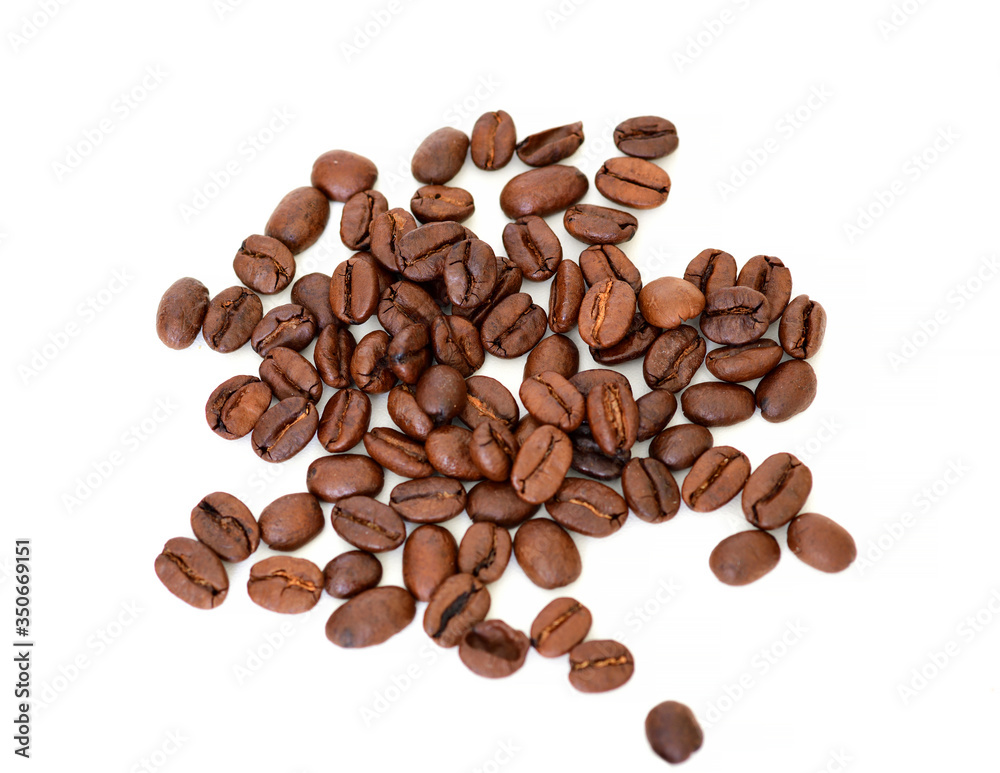 Coffee beans on white background Coffee beans on white background