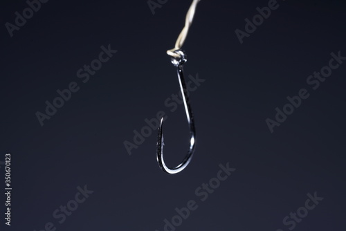 fishing hook made of forged steel with re-sharpening especially pointed and sharp