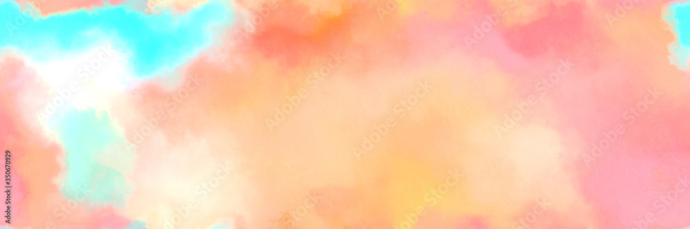 seamless abstract watercolor background with watercolor paint with skin, aqua marine and light cyan colors. can be used as background texture or graphic element