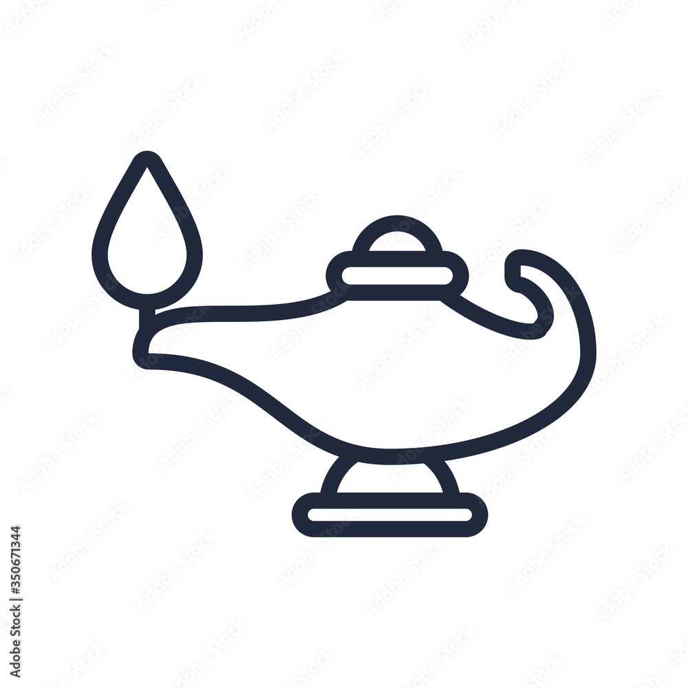 magic lamp line style icon magic lamp line style icon