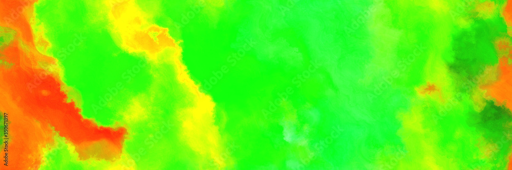 repeating abstract watercolor background with watercolor paint with golden rod, amber and neon green colors. can be used as background texture or graphic element