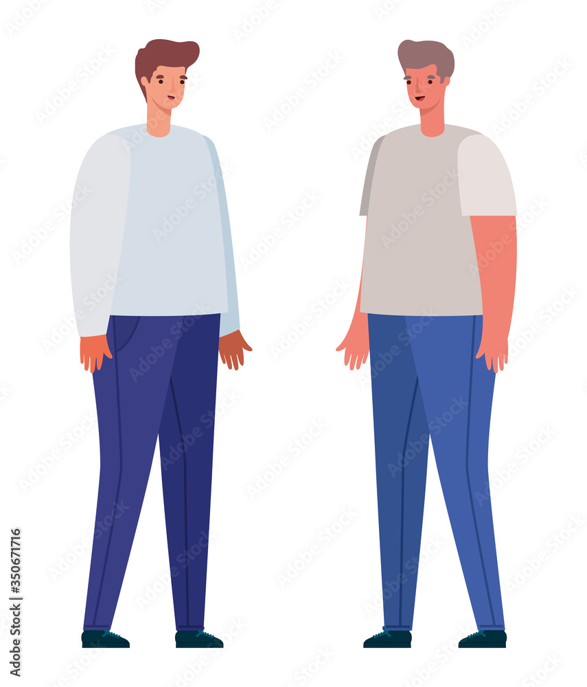 Men avatars cartoons vector design Men avatars cartoons vector design