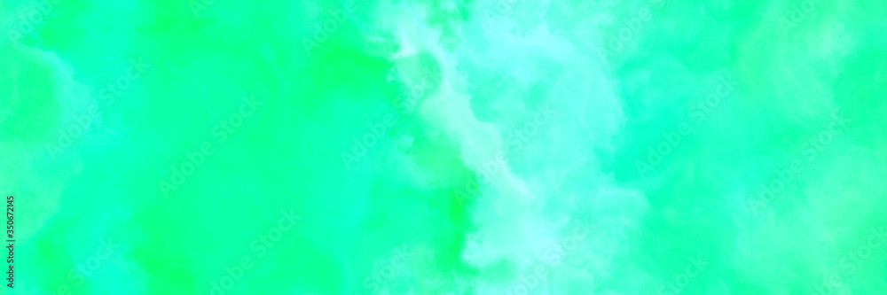 seamless abstract watercolor background with watercolor paint with medium spring green, aqua marine and turquoise colors. can be used as background texture or graphic element