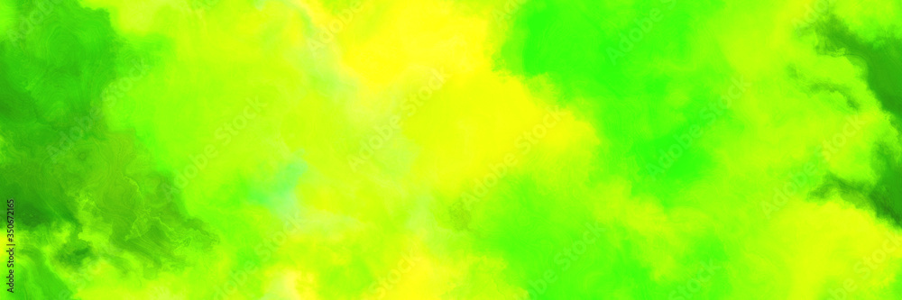 repeating abstract watercolor background with watercolor paint with chart reuse, neon green and green yellow colors