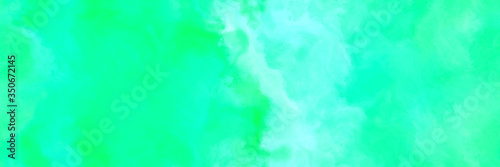 seamless abstract watercolor background with watercolor paint with medium spring green, aqua marine and turquoise colors. can be used as background texture or graphic element © Eigens
