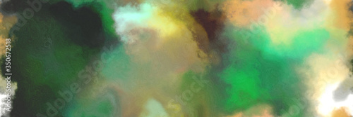 seamless abstract watercolor background with watercolor paint with dark olive green, dark slate gray and tan colors. can be used as web banner or background