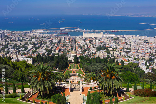 View of Haifa , Mediterranean Sea, Israel, Middle East 