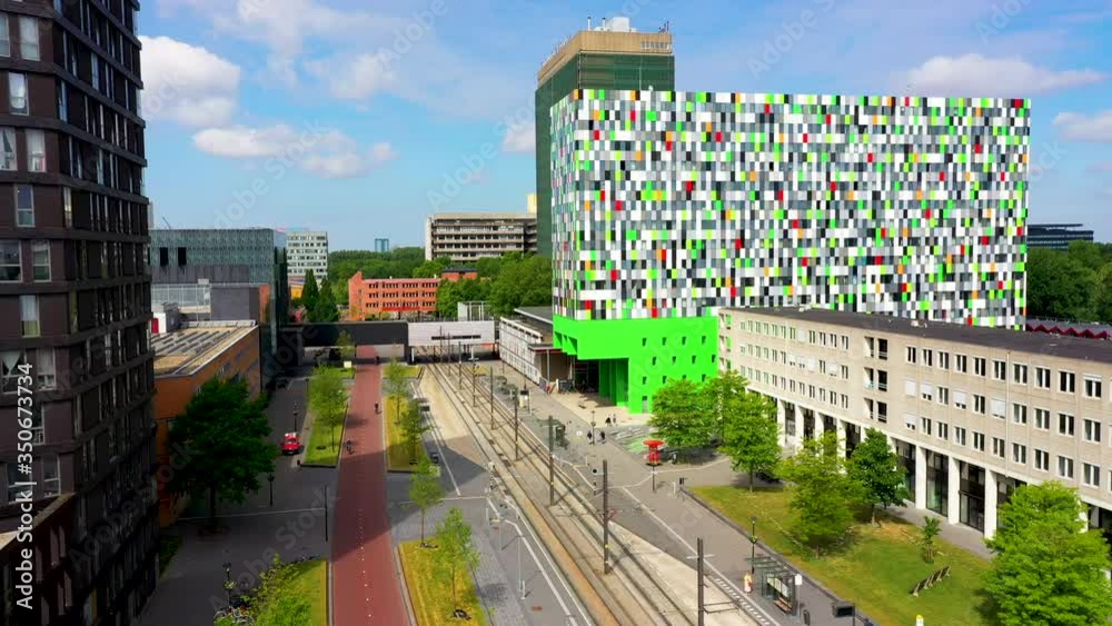Aerial view of Utrecht Uithof Science Park - University complex