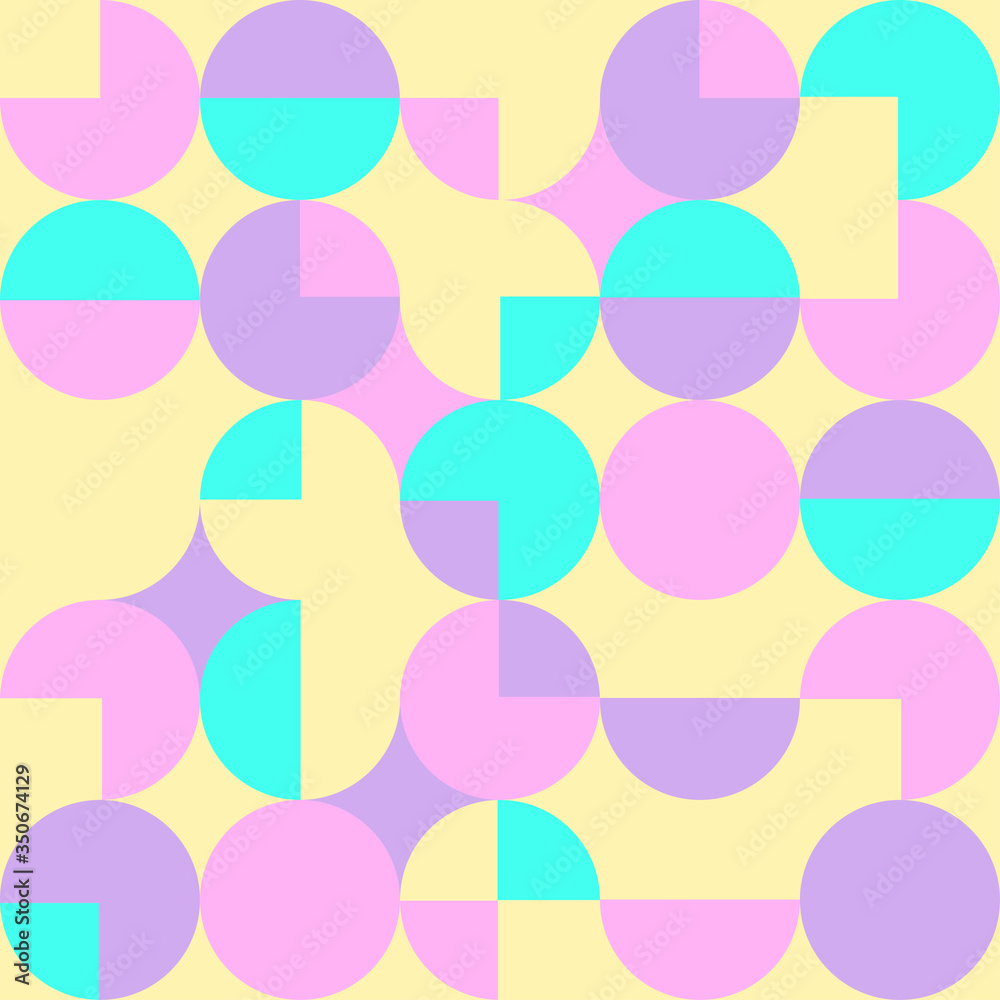 Geometric seamless pattern. Neon colours