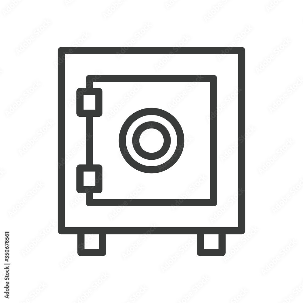 safe box line style icon safe box line style icon