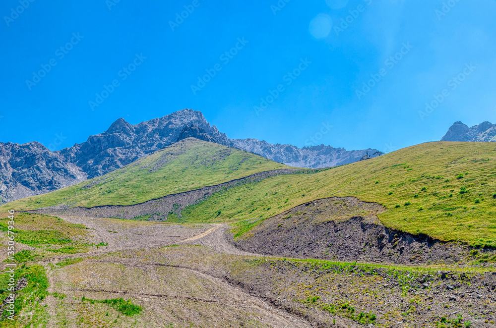 Fototapeta premium The top of the alatau ridge