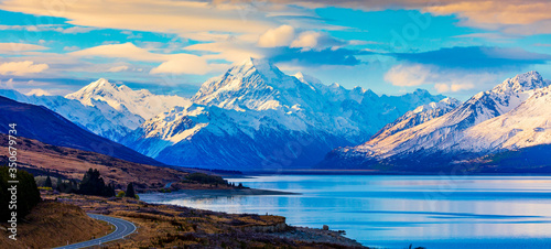 The Winding Road Takes You Past Lake Pukaki To Mount Cook