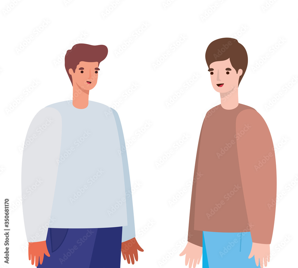Men avatars cartoons vector design Men avatars cartoons vector design