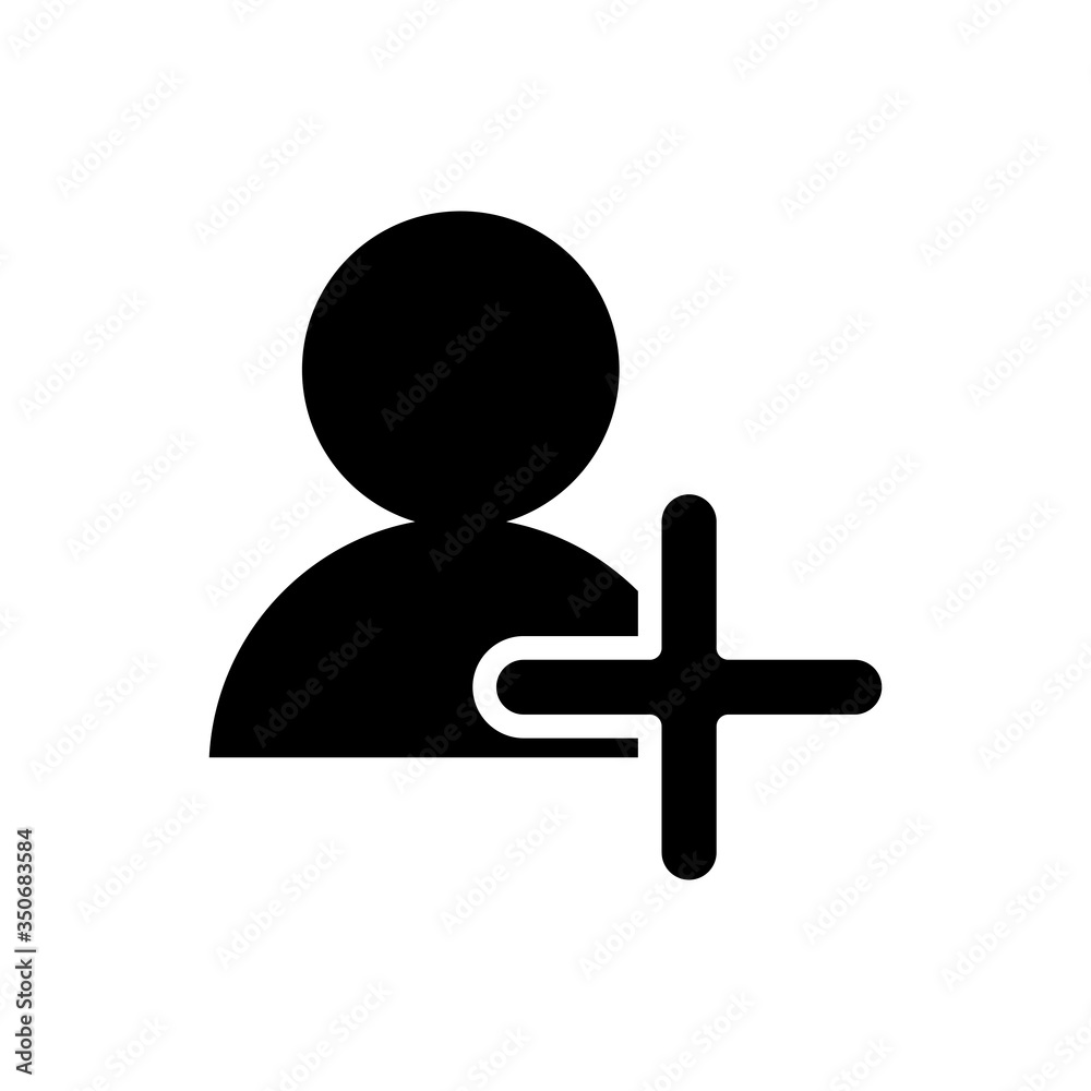 user with pluss symbol silhouette style icon user with pluss symbol silhouette style icon