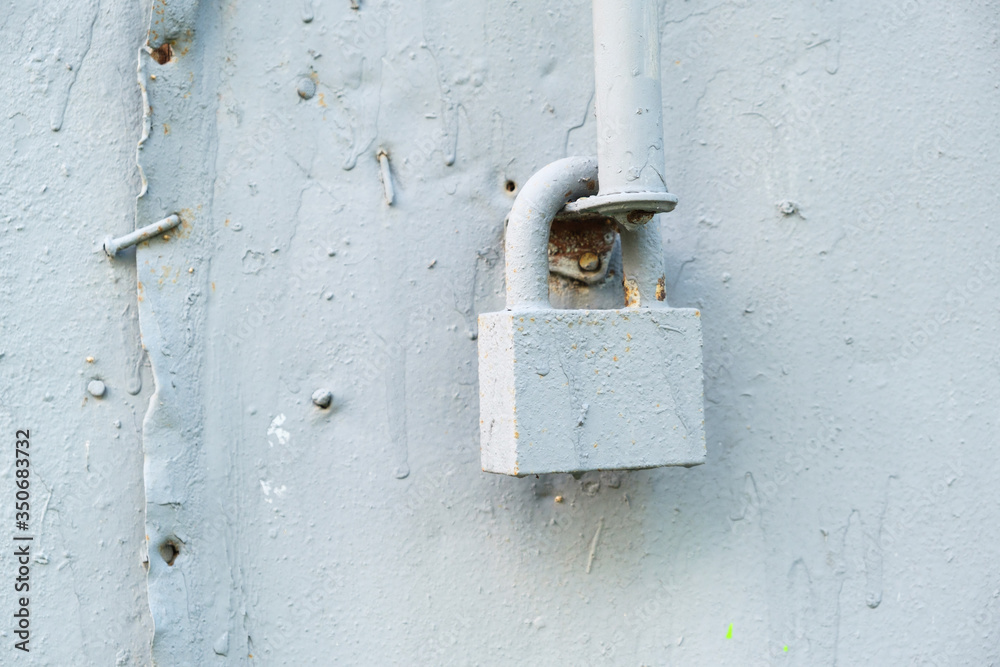 aged rusted metall gate closed steel old padlock safety aged rusted metall gate closed steel old padlock safety