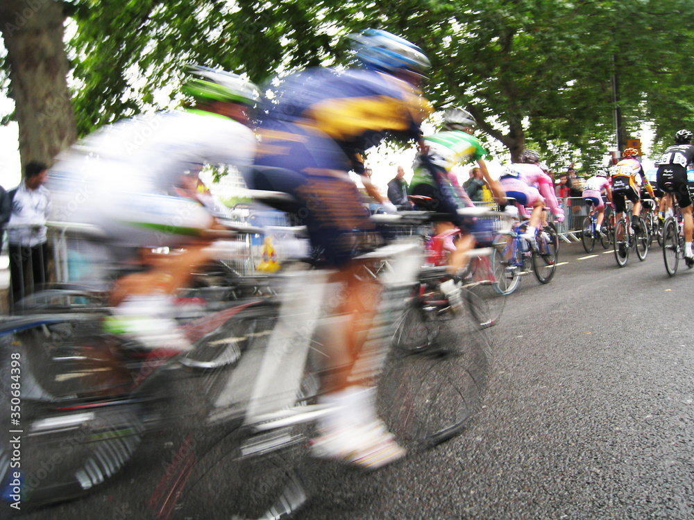 The Tour of Britain is a multi-stage cycling race, conducted on British roads, in which participants race across Great Britain to complete the race in the fastest time. - obrazy, fototapety, plakaty 