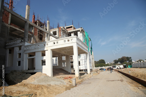 Building Construction, Interior Work, Under construction building project 
