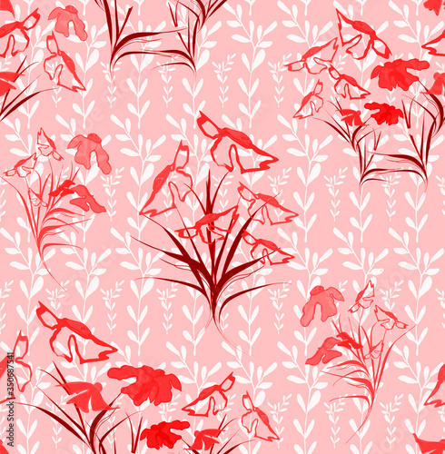 Wallpaper Mural Trendy colorful tropical and palm leaves with flying butterflies and tsetami seamless design patterns for fashion, fabrics and all prints on a light white background on a colored background. Torontodigital.ca