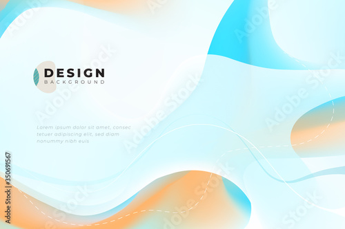 Colorful geometric background design. Fluid shapes composition with trendy gradients. Eps10 vector.