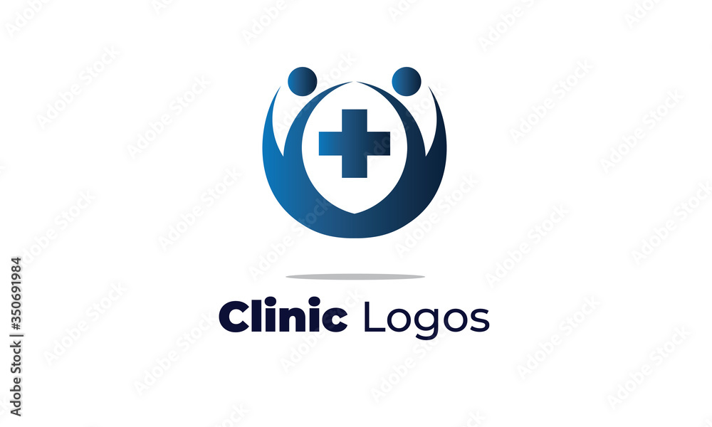Fototapeta premium clinic logos can also for clinic logos, medical logo, eye specialist clinic, health care, dental clinic, beauty clinic, drugstore, pharmacy, Nutritionists, Nurses, midwife designed with a modern