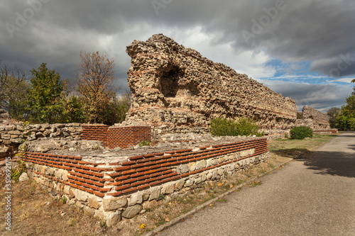 Remains of roman tower and defensive wall in Hisar (Diokletianopolis), Bulgaria