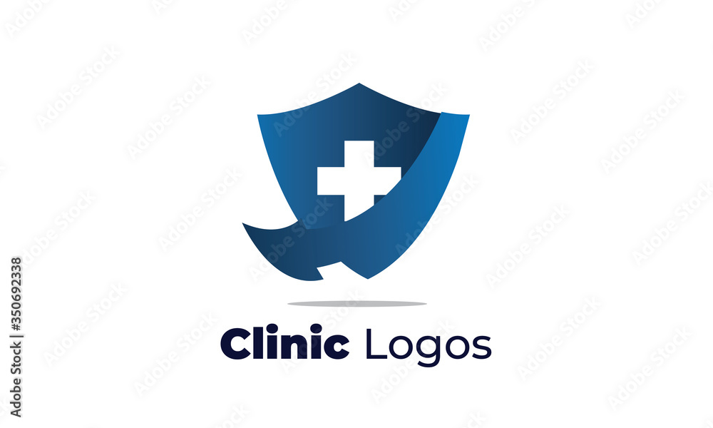 Obraz premium clinic logos can also for clinic logos, medical logo, eye specialist clinic, health care, dental clinic, beauty clinic, drugstore, pharmacy, Nutritionists, Nurses, midwife designed with a modern