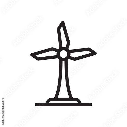 windmill icon vector symbol template design trendy