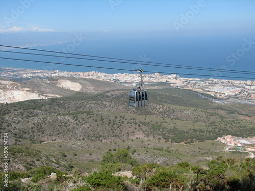 Opened in 2003 the Benalmadena cable car is one of the main tourist attraction on the Costa del Sol. Sierra Nevada. photo