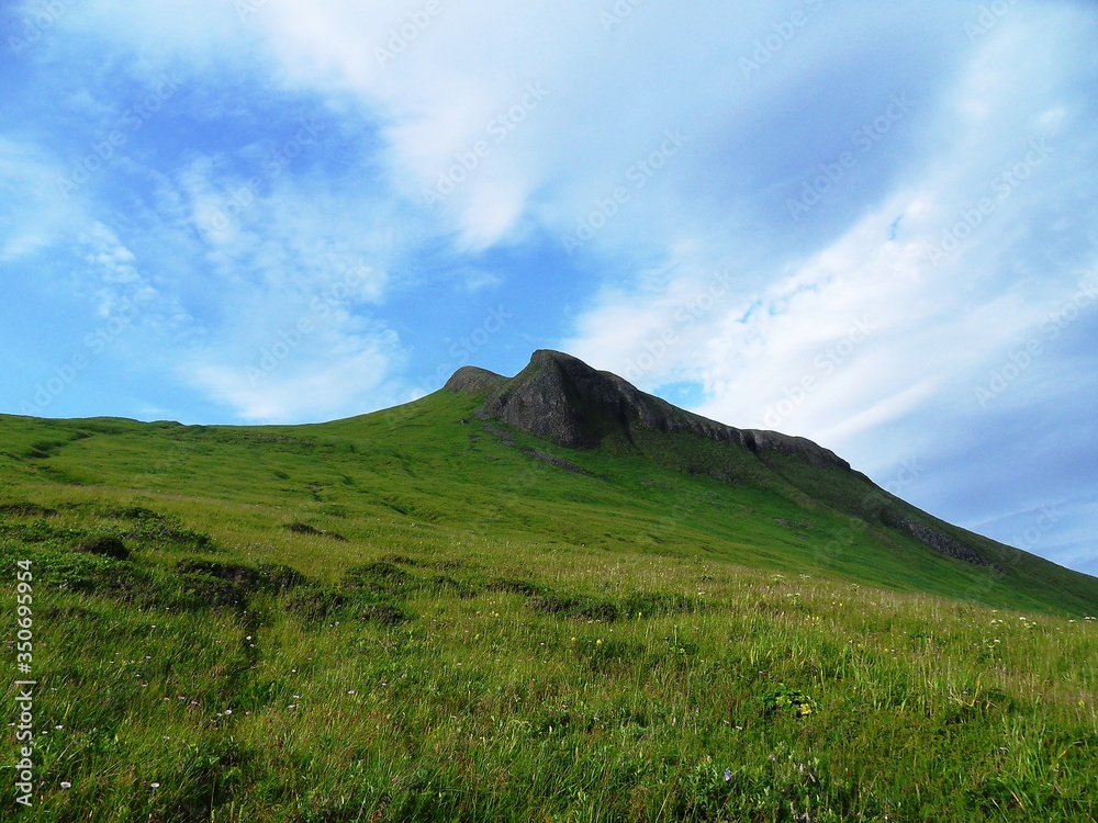 mountain landscape with clouds- Akutan - Unalaska mountain landscape with clouds- Akutan - Unalaska